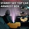 Car Tissue Box Cup Holder Storage Multifunctional Car Four Pad One Charging Armrest Sky In Top Box Starry Height Function S0F4