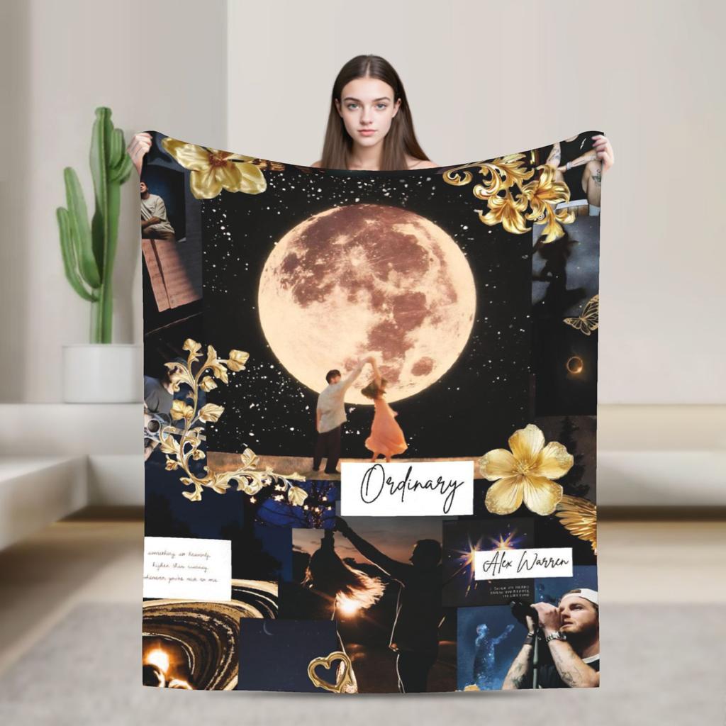 Alex Warren Rapper Blanket  Decorative Flannel Bedding Throws For Home Decor Warm Soft Custom DIY Quality Bedspread