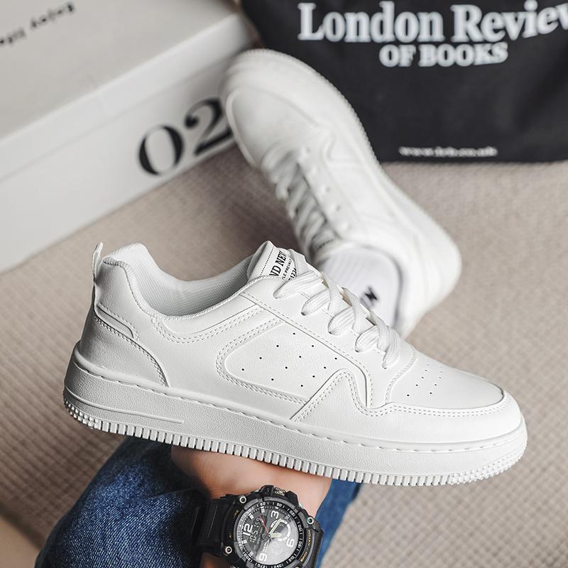 New Fashionable Men's Casual Sports Shoes Outdoor Sports Thick-Soled Shoes Breathable Lightweight White Running Tennis Shoes