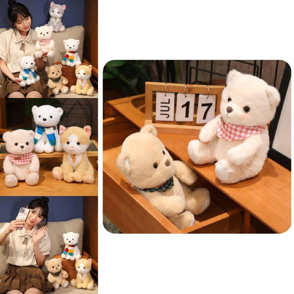 Adorable Teddy Bear Plush Toy With Cute Scarf For Kids Perfect Gift Idea