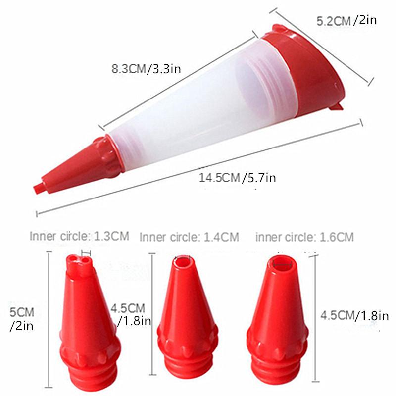 Silicone Cream Cake Writing Pen Baking Decorating Tool Cake Mold Cream Cup Nozzles Kitchen Accessory Western Food Plate Tool