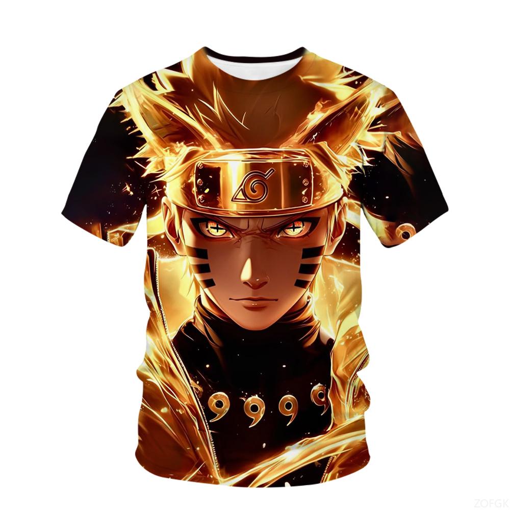 Summer Novelty Cartoon Anime Ninja 3D Print Short Sleeved Children's T-shirt Boys' Top