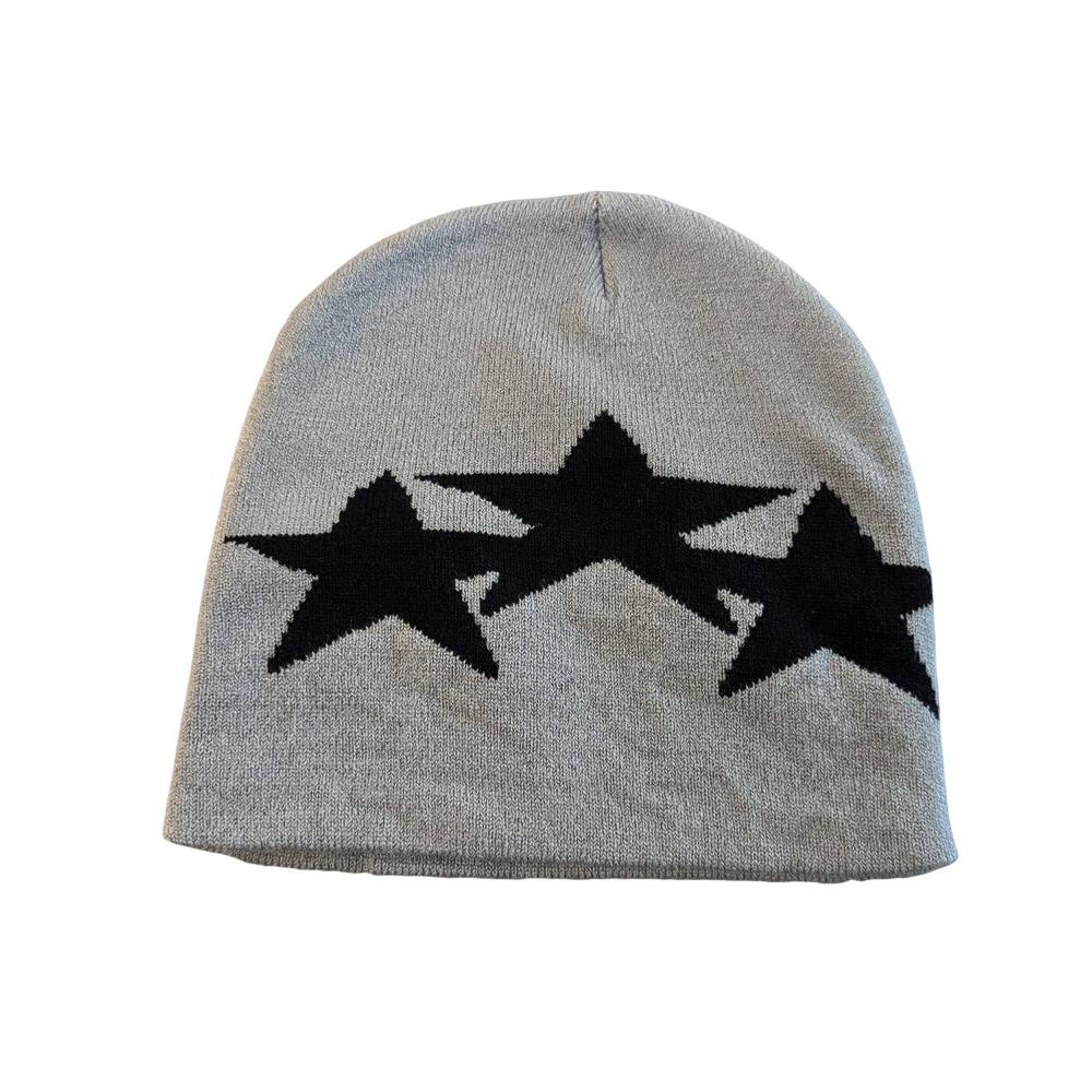 Pullover Style Warm Knit Hat Windproof Pentagram Beanie Hat Niche Beanies  Skating Camping Hiking