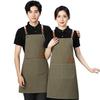 Waterproof Canvas Waist Apron with Logo Printing for Cafes and Restaurants