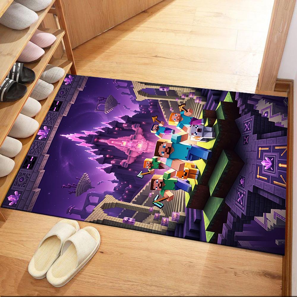 Minecraft 437 Floor Mat Design for Entryway Decorate room Playrooms Dining Room Antislip Carpet Anime Office Decor
