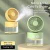 LED Light USB Mist Fan Portable Mini Cooling Fan Desktop Humidifier for Office and Home Use 2025