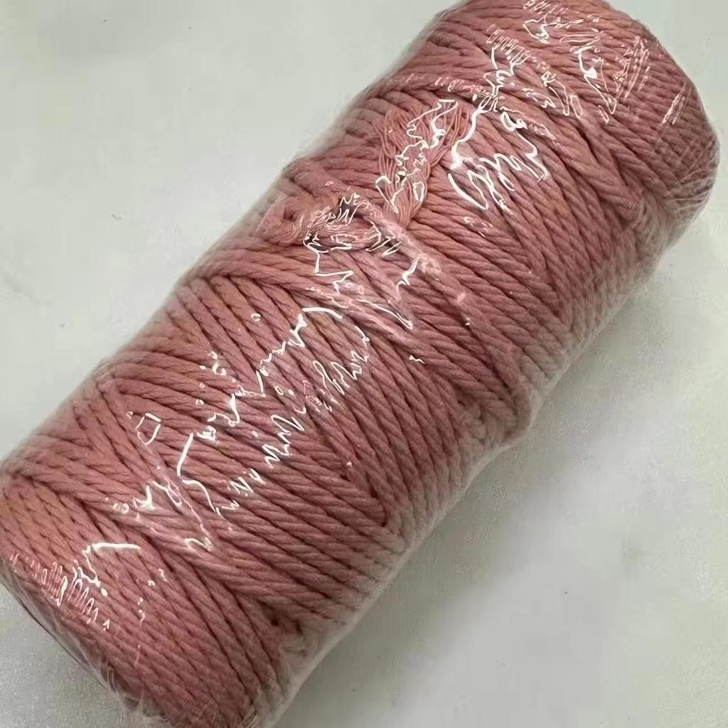 4mm Waterproof Hot Sale Colorful DIY Craft Twine Satin Cord Twisted Cord Natural Macrame Cotton Rope for Bags & Shoes