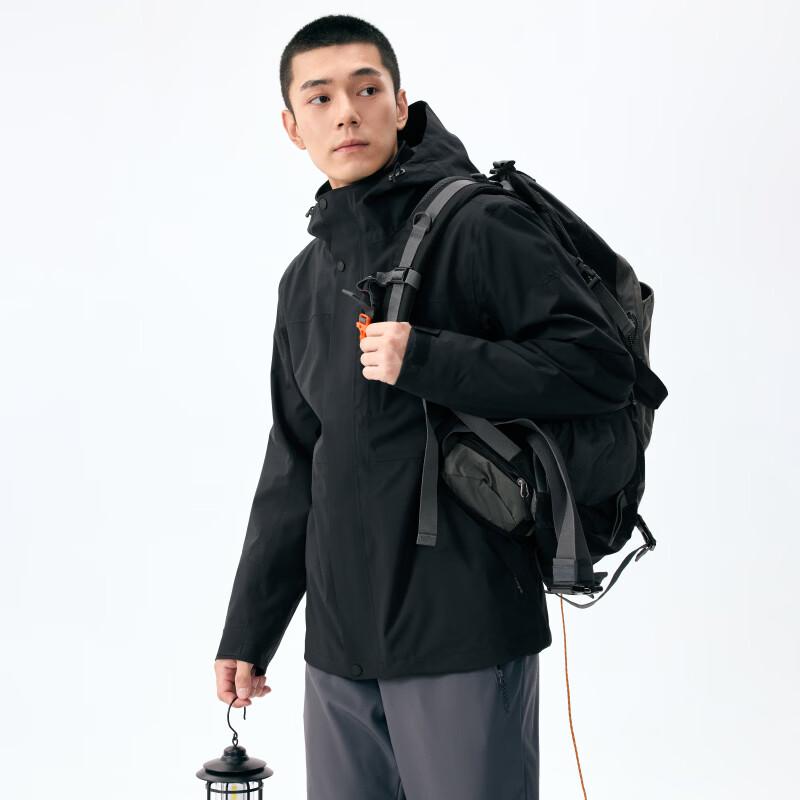 Lanbu Men s Winter Outdoor 3-in-1 Hooded Softshell Jacket 2XL
