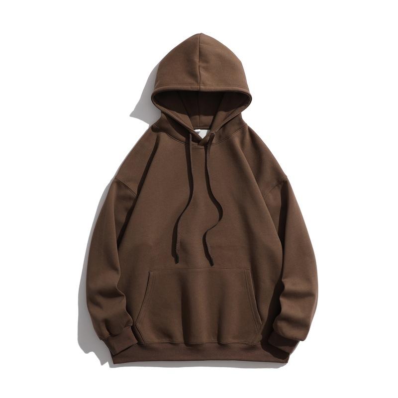 Vyriškas medvilninis džemperis su gobtuvu rudeniui ir žiemai, su aksomu, madingas, sunkus, universalus viršutinis drabužis, laisvi kasdieniai marškiniai vyrams