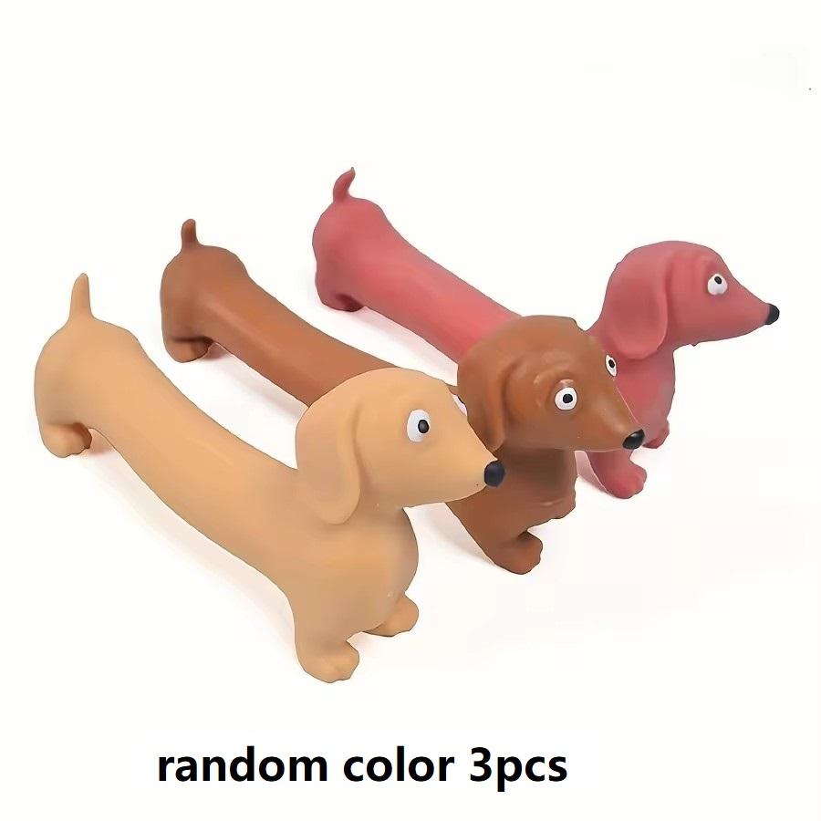 Dachshund Dog Stretchable Squeezy Fidget Toy Anxiety Stress Reliever Party Favor Accessory Goody Bags Prizes for Adults Kids