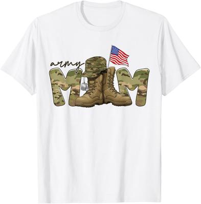 Armee Mama Camouflage Muttertag Mama Patriotische USA Flagge Erwachsenen S-4XL Unisex T-Shirt