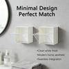 Bathroom Wall Mount Storage Box,1 pcs Clear Acrylic Hanging Organizer Box with Flip Lid 8.5x8.5x4.5cm No Drill Adhesive for Cotton Swabs Makeup