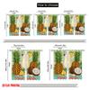 2pcs 2D flat printing Party Curtains Pina Colada Cocktail Tropical 100% Polyester Fabric Without Electricity Festive Wall Decor