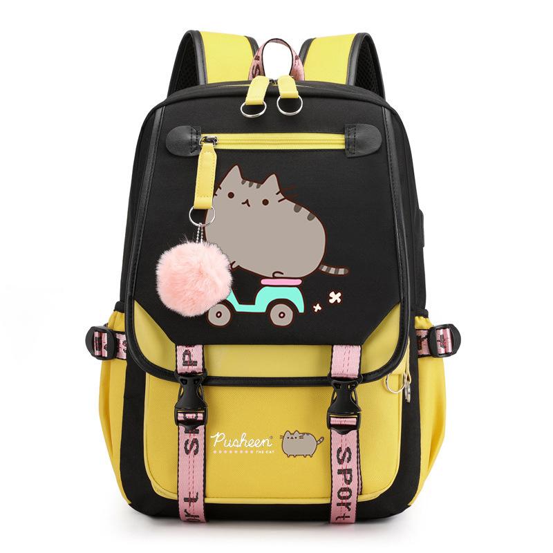 Cartoon Cute Printed School Bag Outdoor Travel Oxford Cloth Backpack