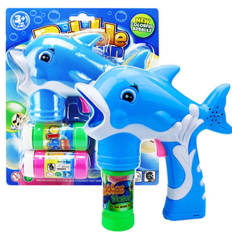 

Дельфин световая музыка машина для мыльных пузырей детские игрушки синий