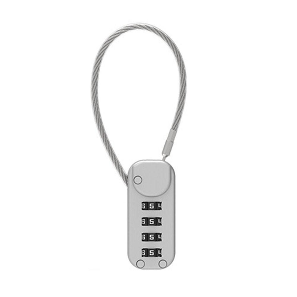 4 Digit Combination Padlock Anti-Theft Password Padlock Cabinet Steel Cable Password Lock Outdoor Travel Luggage Security Lock