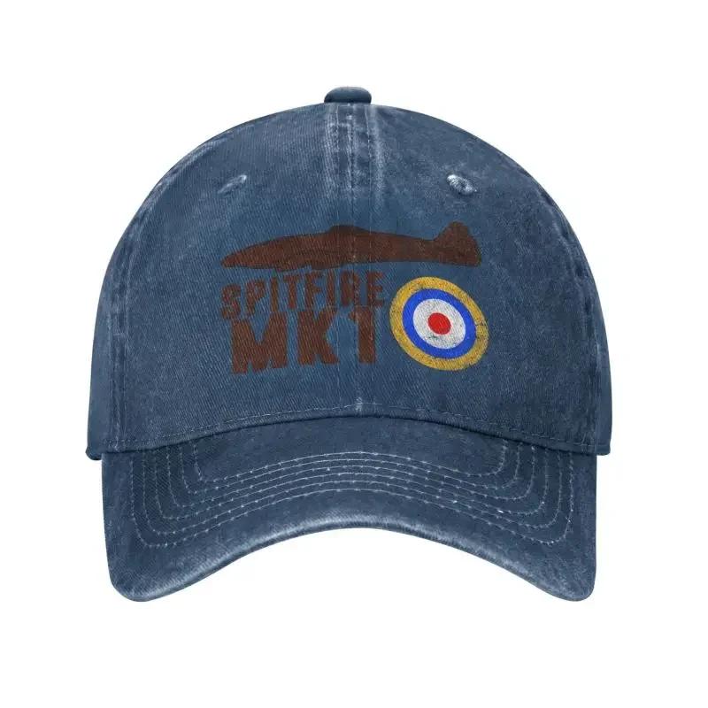 Unisex Cotton Vintage Spitfire UK 1 RAF British WWII Baseball Cap Adult Supermarine Fighter Adjustable Dad Hat Sun Protection