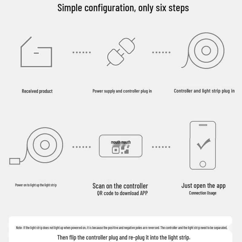 Pasek świetlny RGB Bluetooth - 5V USB, Siedem kolorów, Samoprzylepny, Idealny do podświetlenia telewizora i pokojów gamingowych.
