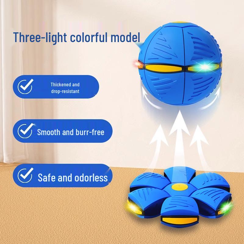 Self-Entertainment Elastic Dog Toy: Magic Flying Saucer, Deformable Foot-Stomping Ball, Educational Outdoor Sports Toy.