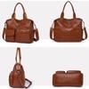 Soft Leather Handbag Female Vintage PU Shoulder Bag Multi-pocket Messenger Bag Shopping Lady Crossbody Bags Mommy Totes