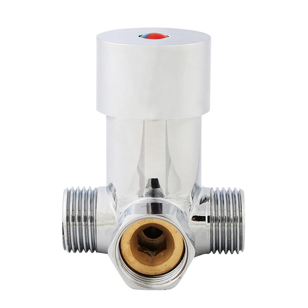 Hot Cold Mixing Valve G1/2 Hot Cold Water Mixing Valve Mixer Temperature Control for Automatic Faucet Hot Cold Water Valve