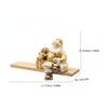 Santa Figurine with Dog Toned Resin Christmas Tabletop Ornament for Decorators,