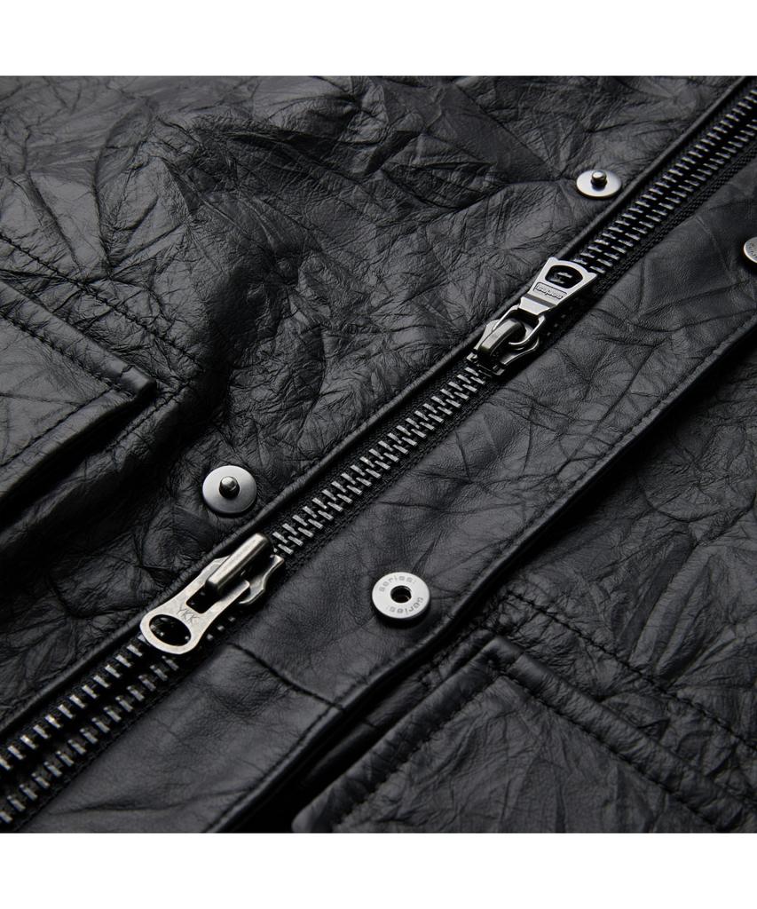 Series Cracked Blouson Leather Jumper Sauds26201Bkx