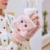 1pair Cute Knit Mittens Plush Fingerless Gloves Flip Half Finger Driving Glove Winter Soft Warm Thick Gloves for Women Girl