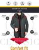 Men's Winter Hooded Mid-Length Cotton Coat for Seniors - Thick, Plus Size Padded Jacket