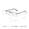 Cross-border New Retro Metal Rimless Rectangular Anti-blue Light Glasses for Men and Women Business Myopia Frame Glasses