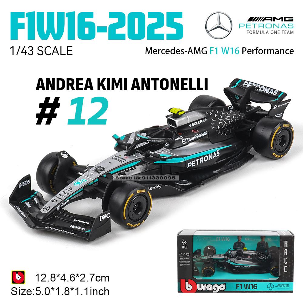 Bburago 1:43 2025 F1 BWT Alpine Formula One Team #10 Pierre Gasly #43 Franco Colapinto Alloy Car Die Cast Model Toy Collectible