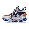 Li Ning Vintage Basketball Shoes Men's High Top Blue White Orange AGBP083-8