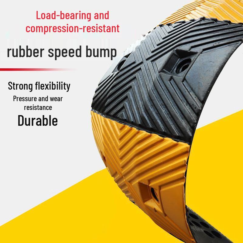 Rubber Speed Bump & Shock Absorbing Strip for Roadways and Doorways