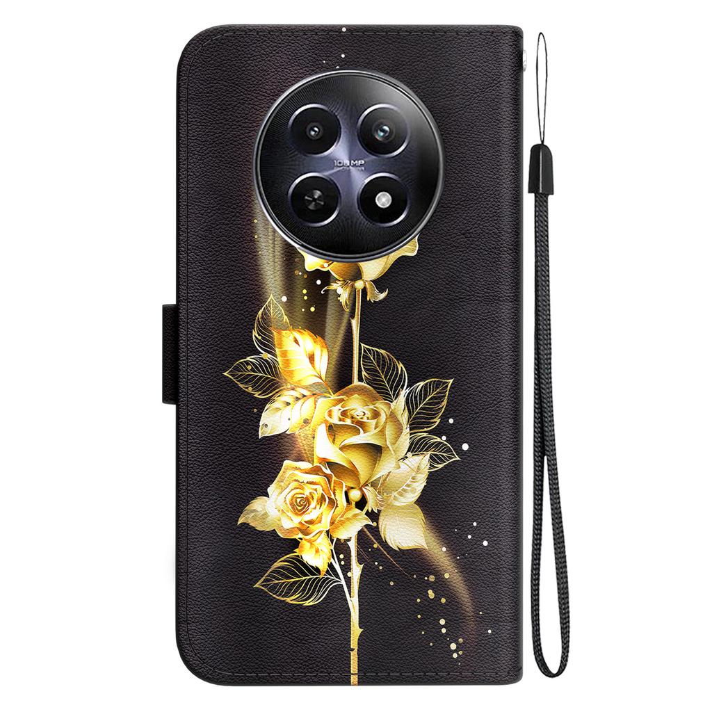 For Realme 12 5G/12x 5G Wallet Phone Case Pattern Printing Protective Leather Cover