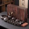 Light Luxury Purple Sand Kung Fu Tea Set, Household Cover Bowl Teapot Cup, High-end Elders, Gift Box Set
