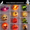 Halloween String Lights: Pumpkin & Ghost Decor for Bar, Kindergarten, or KTV