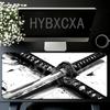 HYBXAXC  Crossed Katana Swords Ink Art Mouse Pad Black White Non Slip Rubber Desk Mat For Gaming Office Laptop Decor
