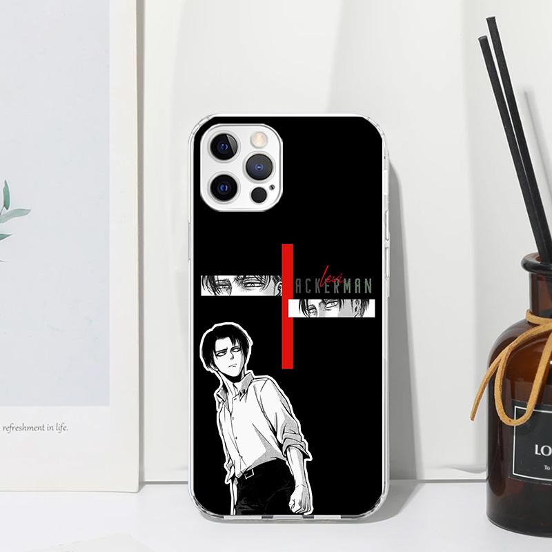 Attack-Titan Levi Phone Case For Iphone 17 Air 16 15 Plus 16E 14 Pro Max 13 Mini 12 11 7 8 SE Fundas Soft Back Cover 17 Air 16 1