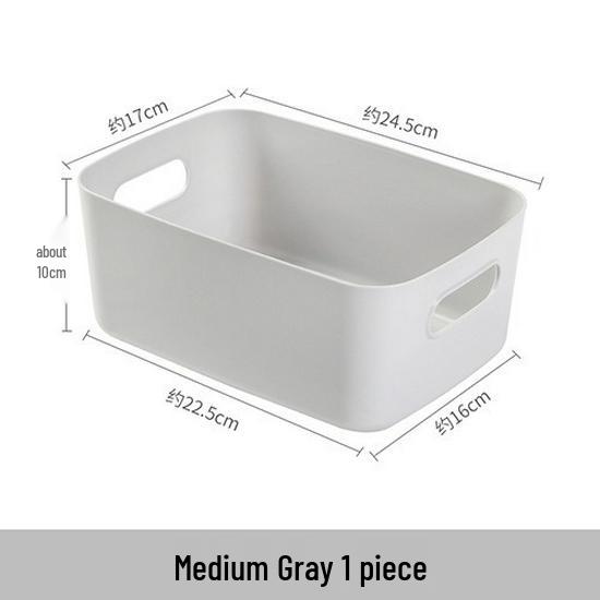 Large Capacity Portable Plastic Storage Box for Cosmetics and Snacks