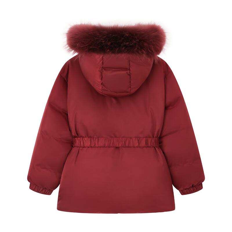ELLE KIDS Girls' Red 90% Goose Down Winter Jacket
