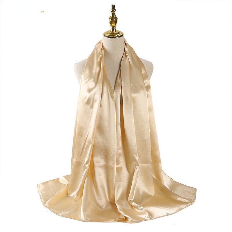 

Однотонные шали, накидки, большие хиджабы, шарф для женщин, длинный платок, шелковый атласный шейный платок 70x180 см, модный платок, головной платок 70x180cm