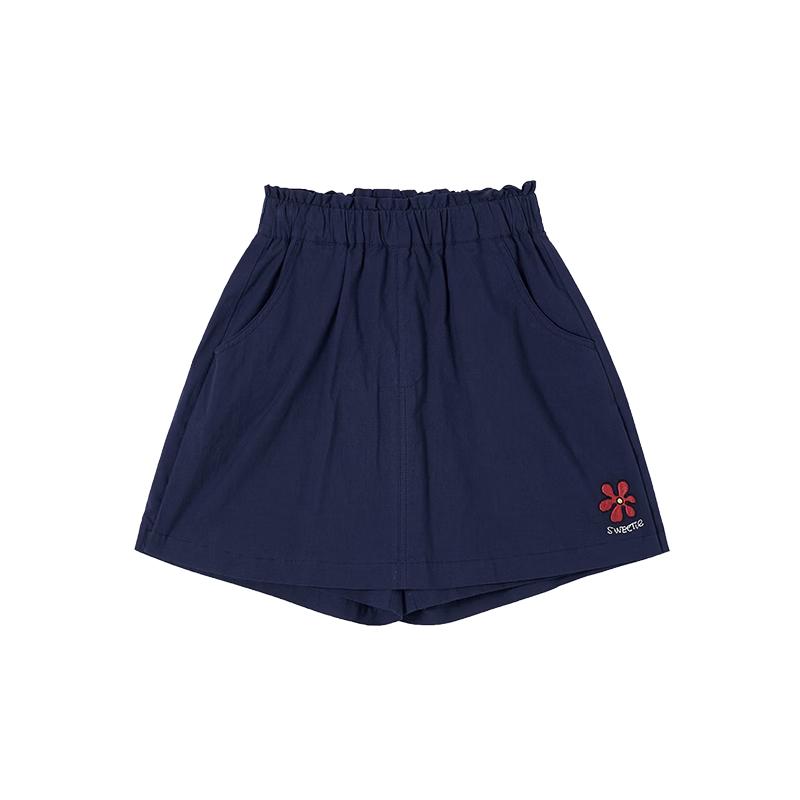 M.Latin Girls' Flower Embroidered Skort