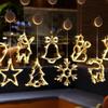 LED Christmas Decorative Lights Santa Claus Snowman Reindeer Christmas Tree Decorations Holiday Party Decorations Star Lights