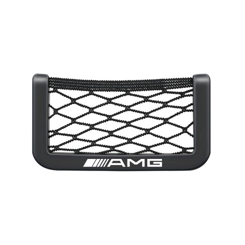 Car Net Bag Phone Holder Storage Net Box Pocket Organizer Auto Accessories For Mercedes-Benz AMG C500 C200 C300 A B C E GLA CLA GLK GL ML GLE