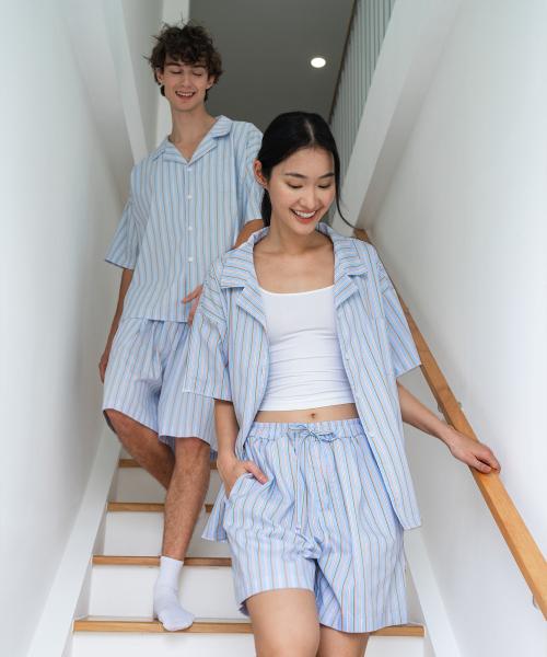 

[OGGITT] Unisex Residence Tangerine Ocean Stripe Pajamas [Shipped from Korea] 100% Authentic M