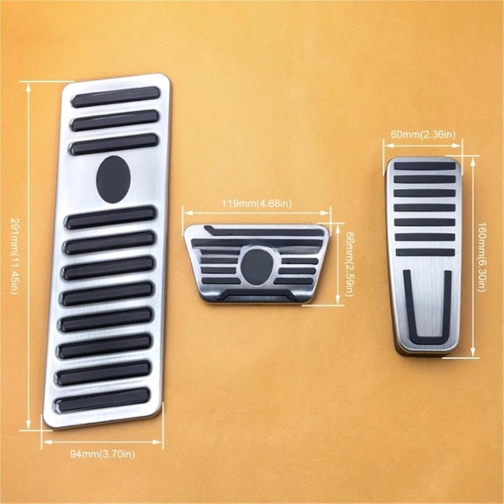 Compatible With Maserati Ghibli Levante Quattroporte 2014-2024 LHD Stainless Steel Footrest Dead Brake Gas Pedal Pad Cover Trim 2023 2022(Footrest