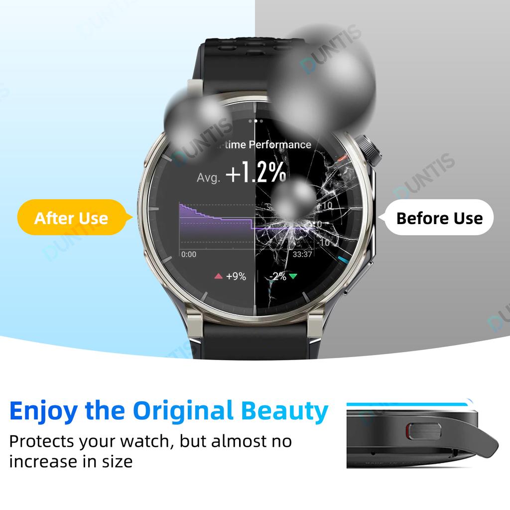 Protezione Schermo in Vetro Temperato per Amazfit Active 3 Pellicola Protettiva in Vetro Premium Protezione Schermo per Accessori Amazfit