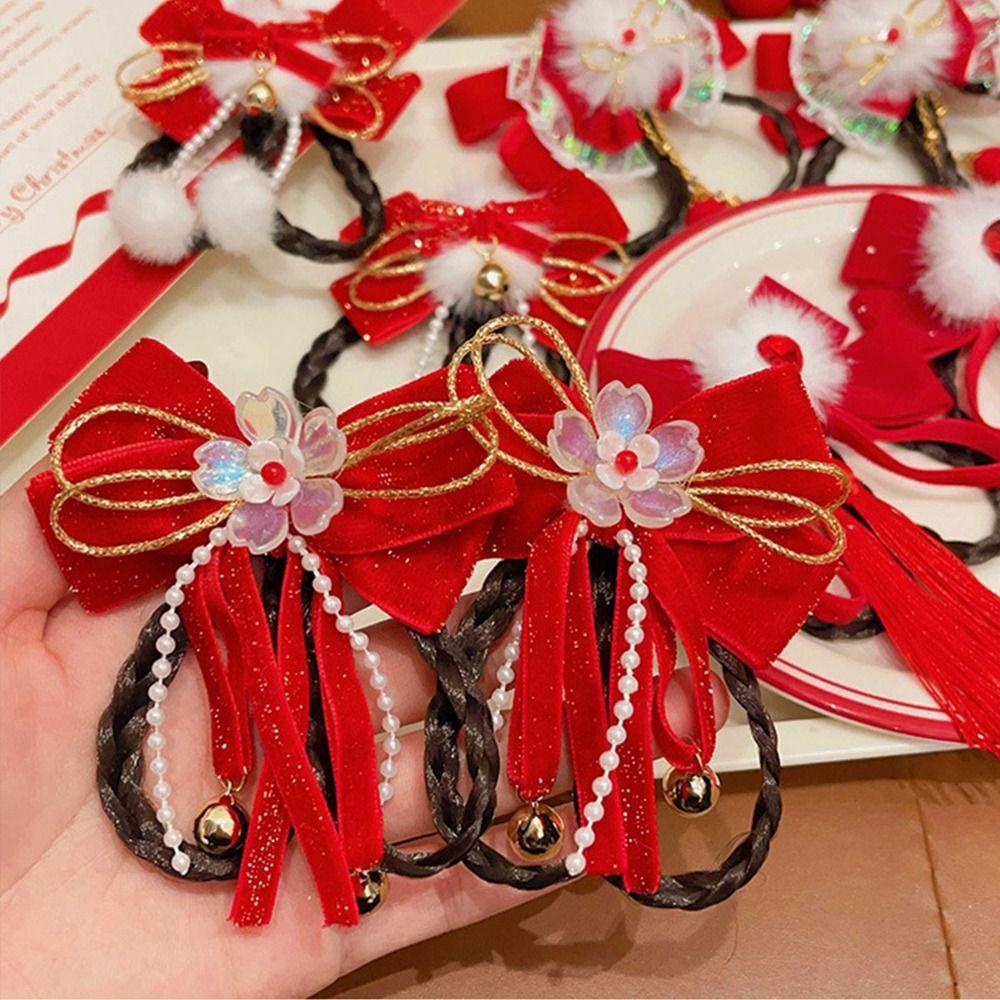 Princess New Year Bow Hairpins Ancient Style Girls Hanfu Headwear  Hair Accessories