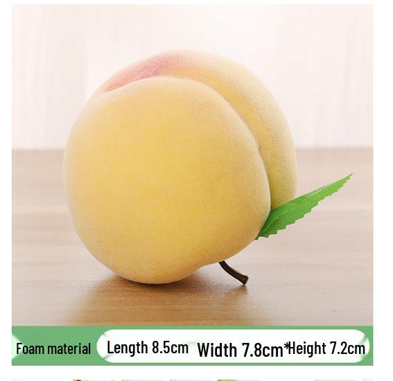 Fruit Simulation Decoration - Peach, Apple, Strawberry, Cherry, Banana Props for Home & Photography