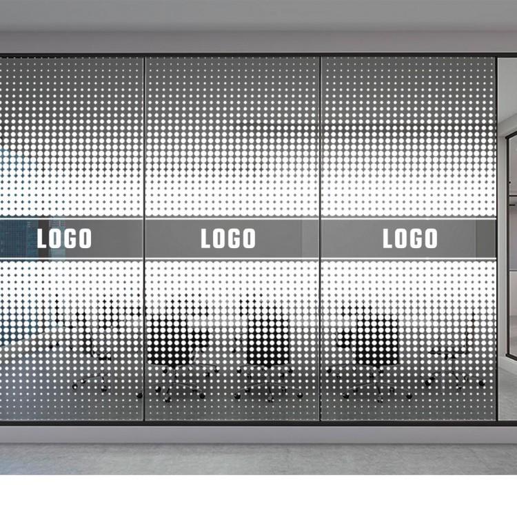 Frosted Glass Lattice Window & Door Privacy Sticker for Office and Café Decor